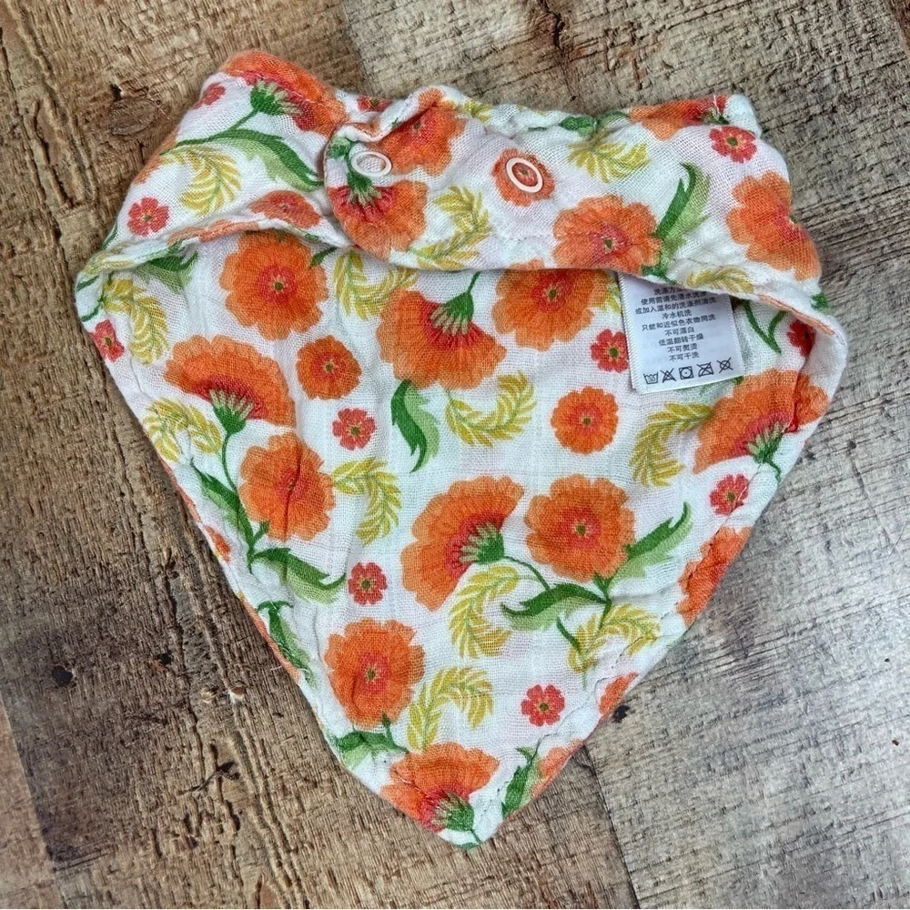 Angel Dear H&M 6-12 Months Head Covering Turbine Bib Bundle Floral Pastel